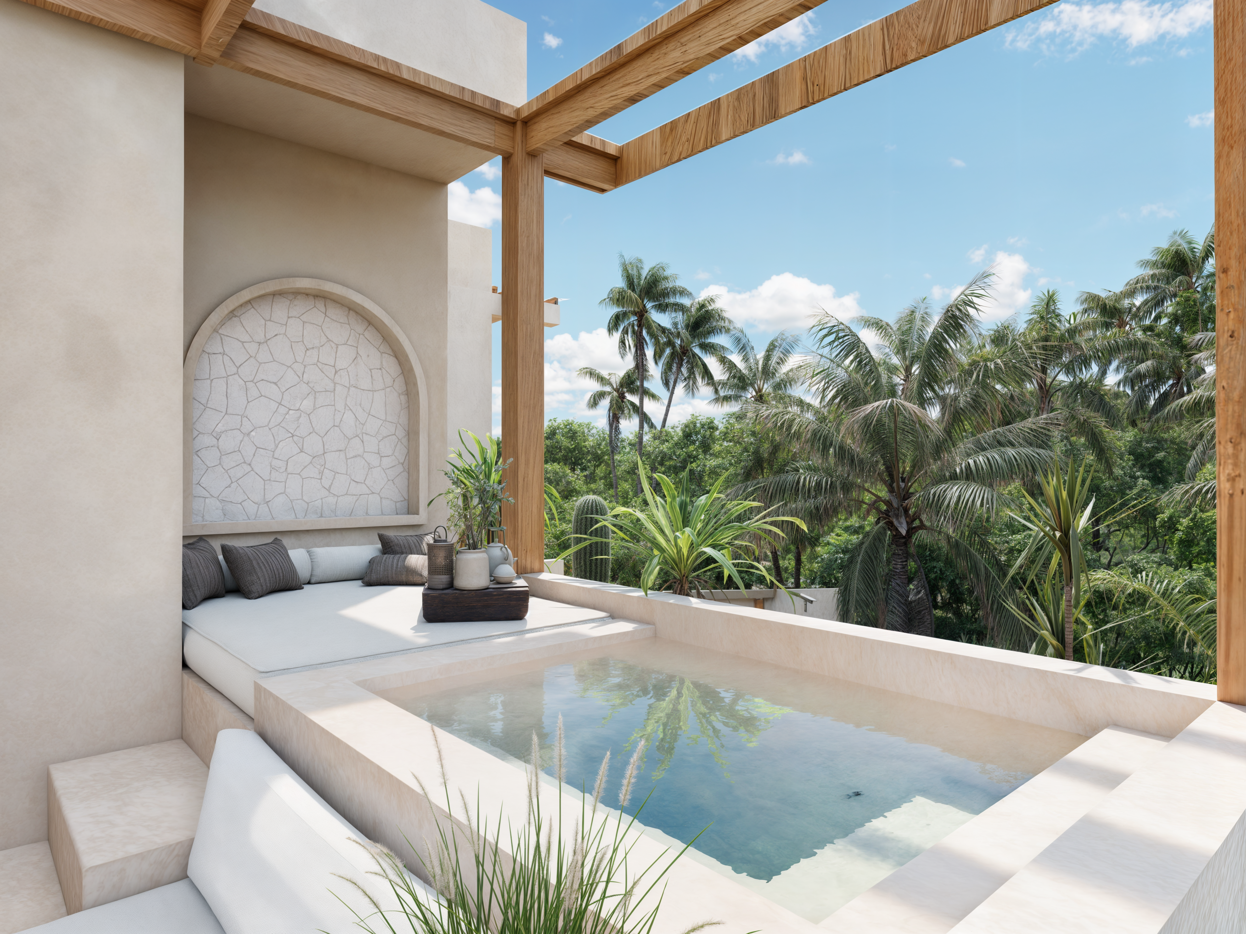 Villa Mediterránea de Selva de 3 Dormitorios con Doble Piscina Privada — imagen 9