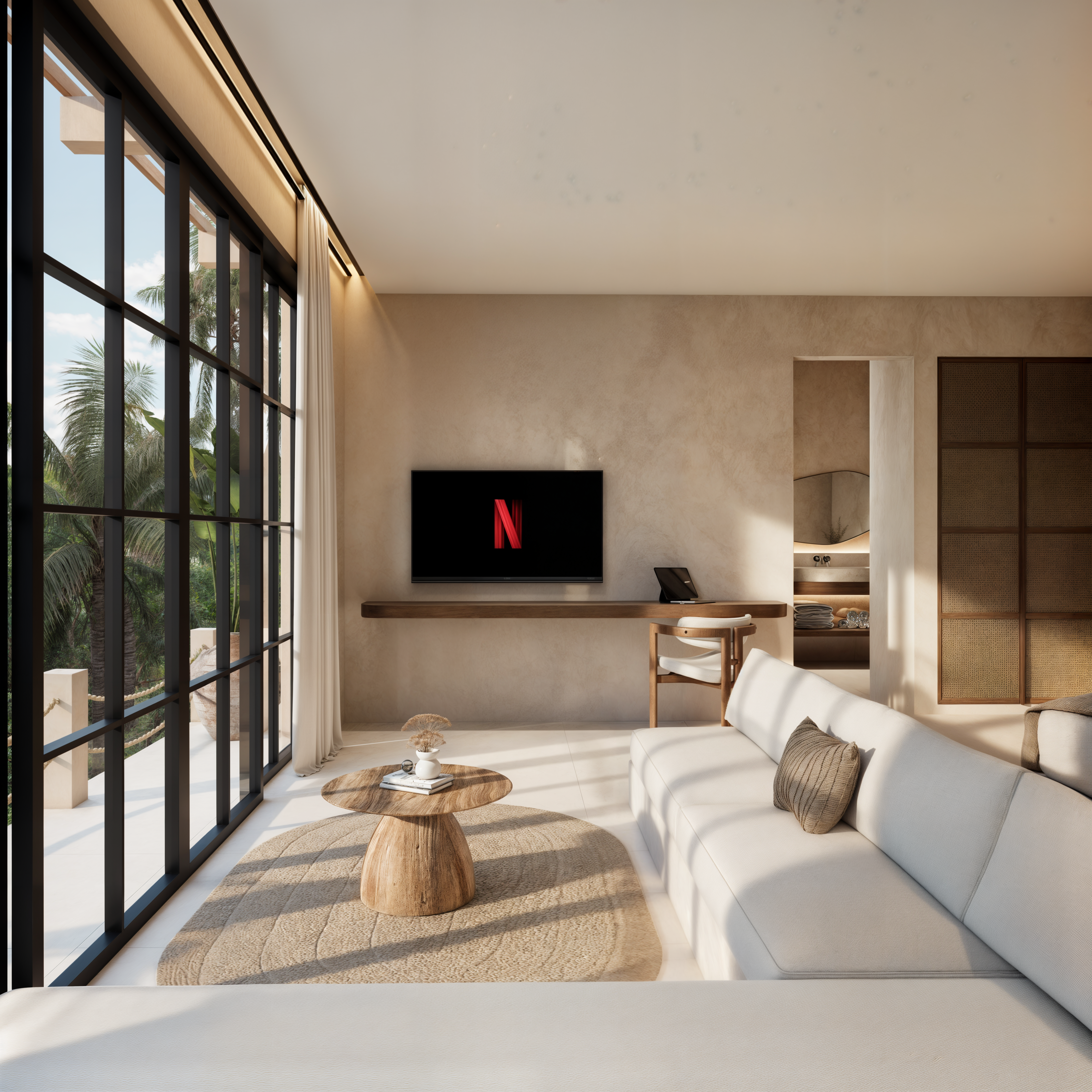Villa Mediterránea de Selva de 3 Dormitorios con Doble Piscina Privada — imagen 12